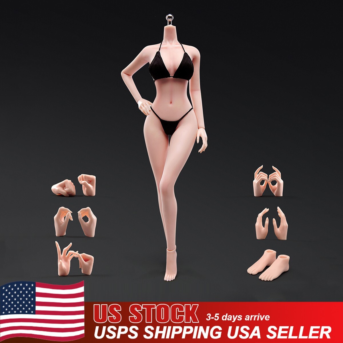 ANT 1:6 Flexible Medium Breast 12 inch Female Seamless Action Figure Body Dolls