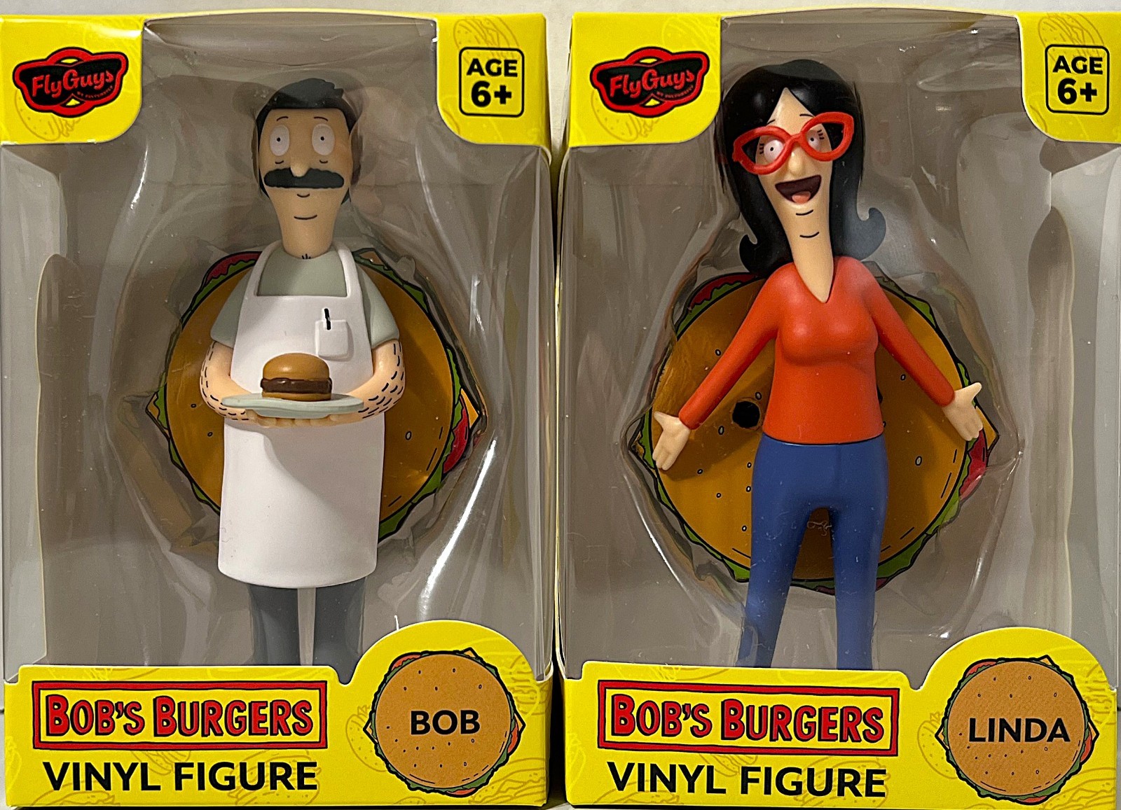 Bob&rsquo;s Burgers The Belcher&rsquo;s BOB & LINDA 4&Prime; Vinyl Figure Culturefly Set of 2 NIB