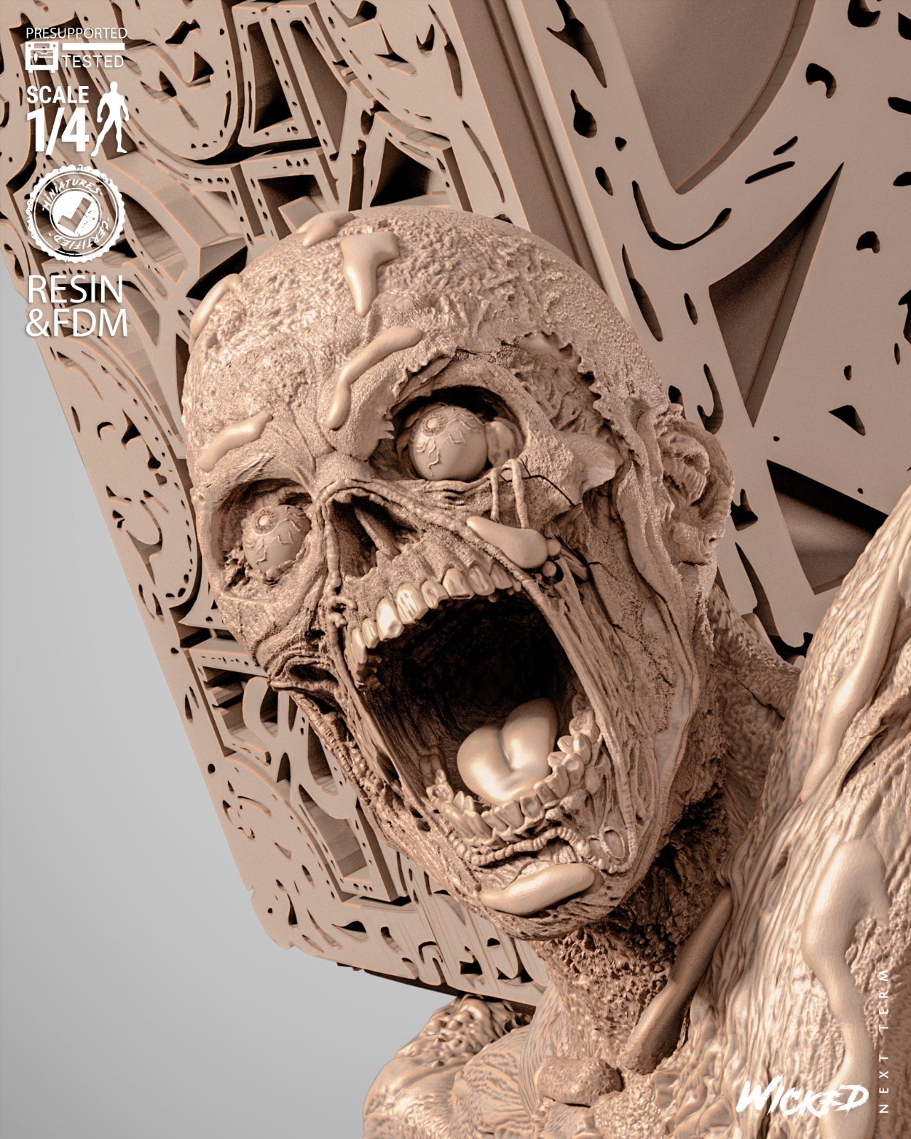 3D Printed Fan Art Hellraiser Diorama by Wicked3d