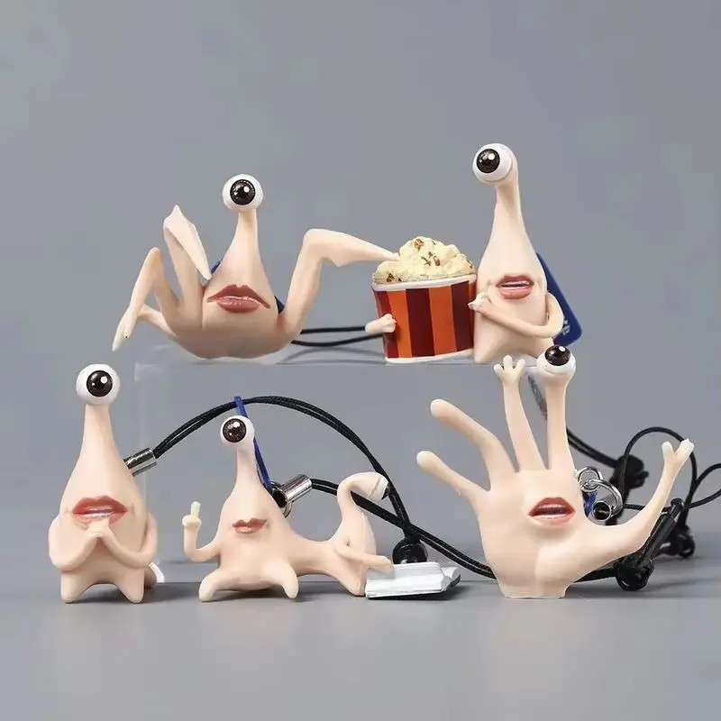 5Pcs Weird Creature PVC Figurines Blind Box Collectible Toy For Home Decoration