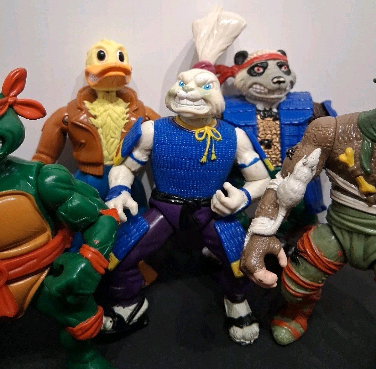 Vintage TMNT Mixed Lot of 11 Playmates 1990s Baxter Fugitoid Rat King & MORE! *G