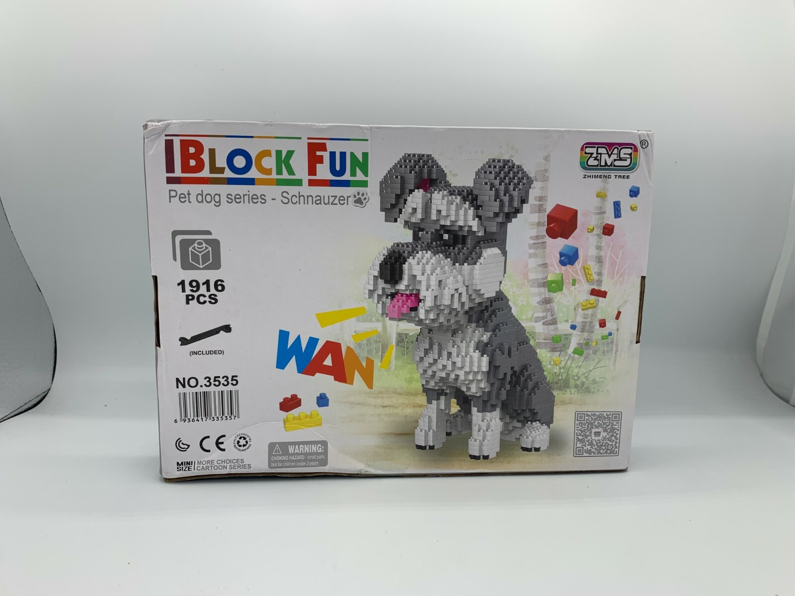 ZMS Block Fun Micro Bricks Building Toys Series 1916 PCS Husky Dog Block