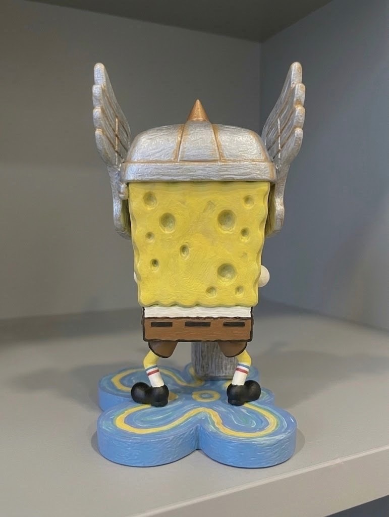SpongeBob SquarePants Marvel Thor Mjolnir Statue Figure Display-Art Collectible