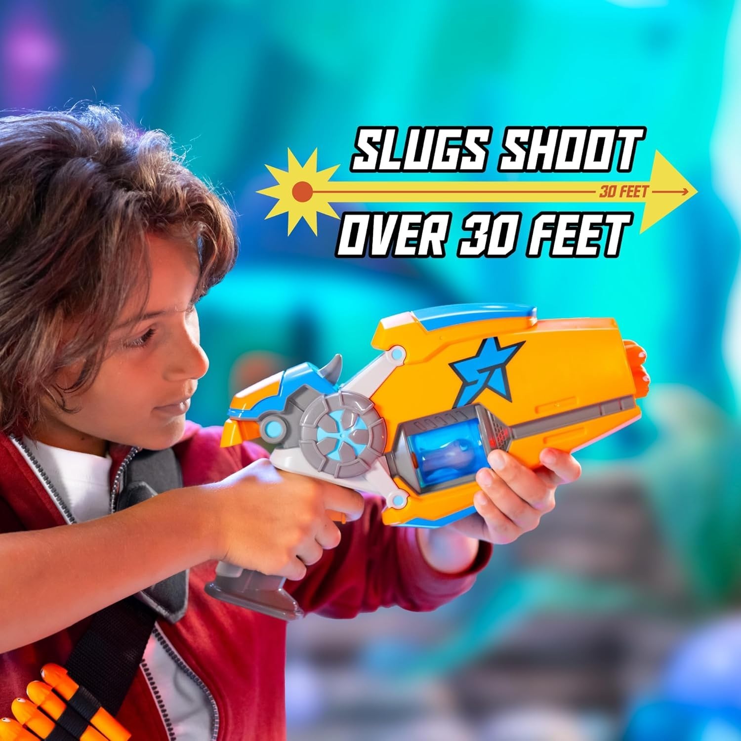 Eli Shane&rsquo;s Thrilling Rapid Fire Blaster – Launch Slug Ammo 30 Feet, Fun for All