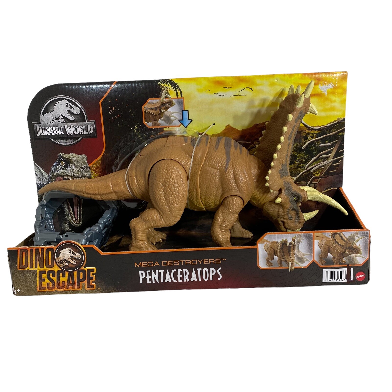 New Jurassic World Dino Escape Mega Destroyers Pentaceratops Action Figure