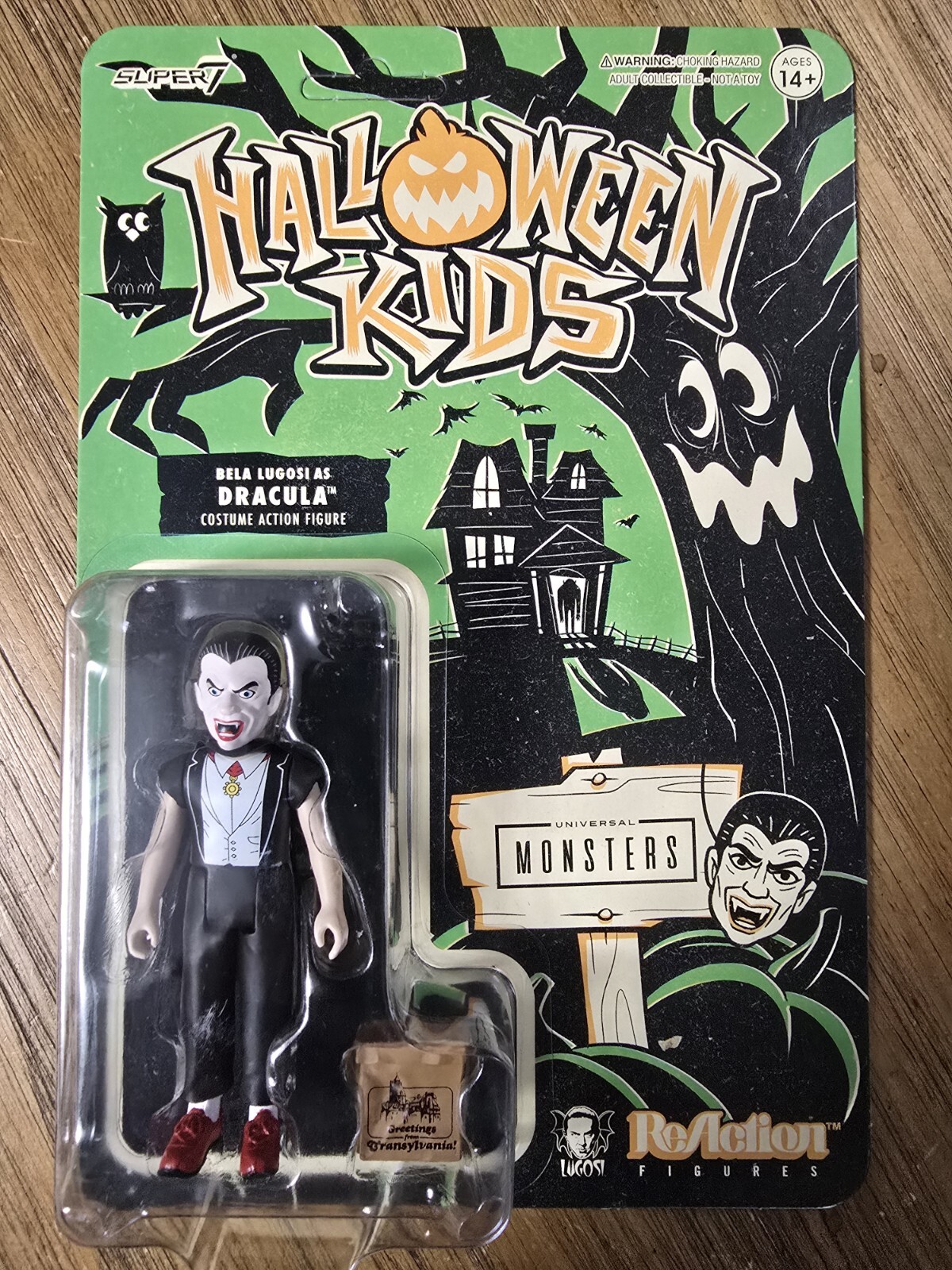 🎃 NIB UP SUPER7 ReAction HALLOWEEN KIDS DRACULA Figure Bela Lugosi 🎃