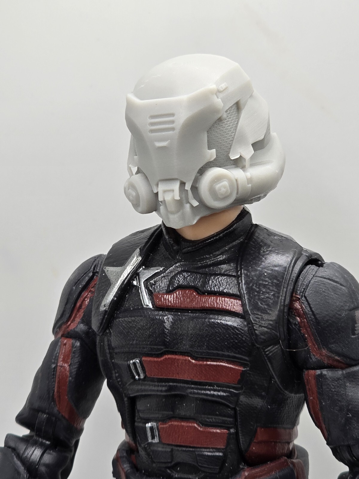 3d Printed Sci Fi HELMET Head #2 1:12 scale 6&Prime; GI Joe Classified/Marvel Legend