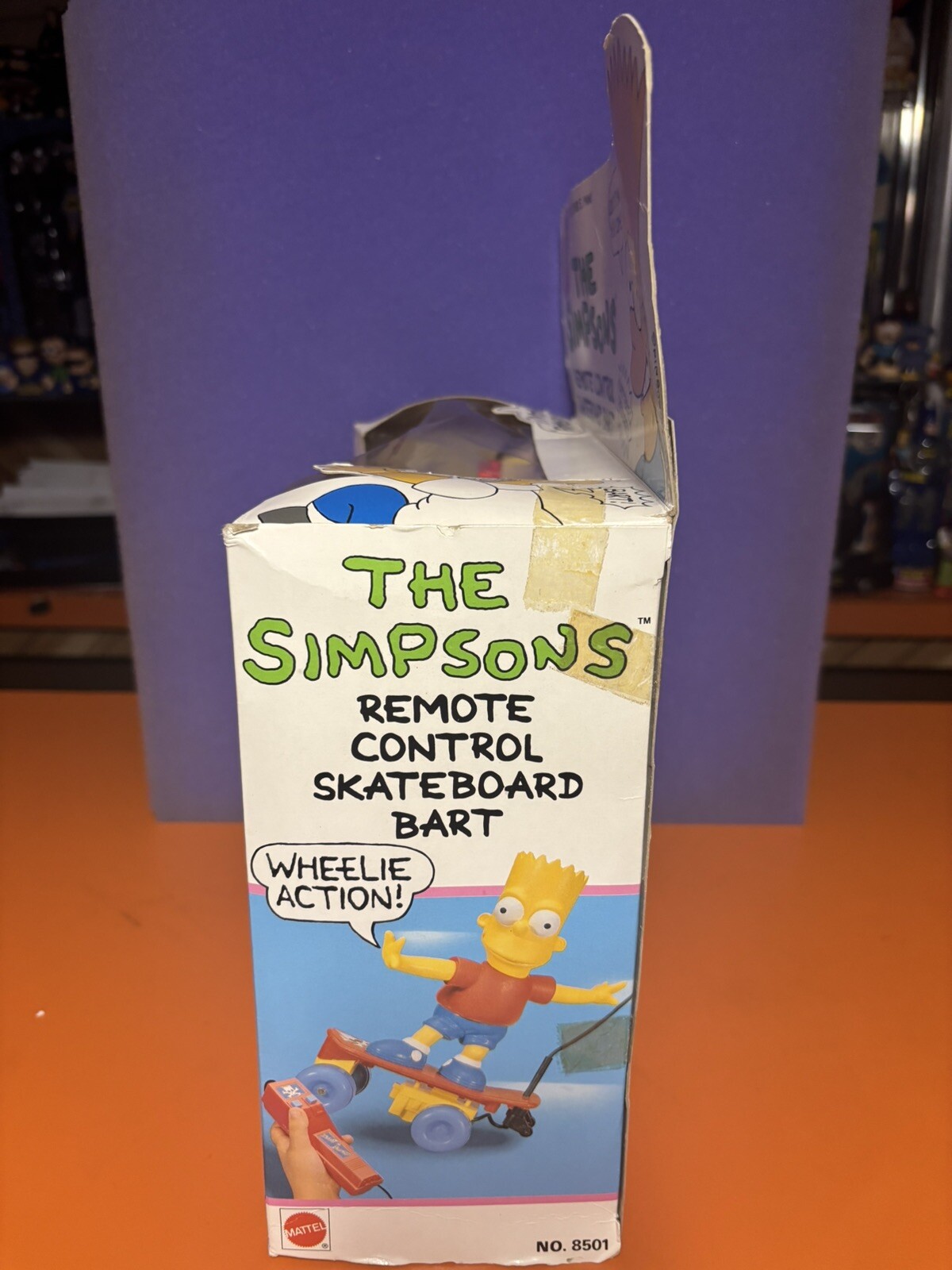 1990 MATTEL -BART SIMPSON “REMOTE CONTROL SKATEBOARD” MINT in BOX