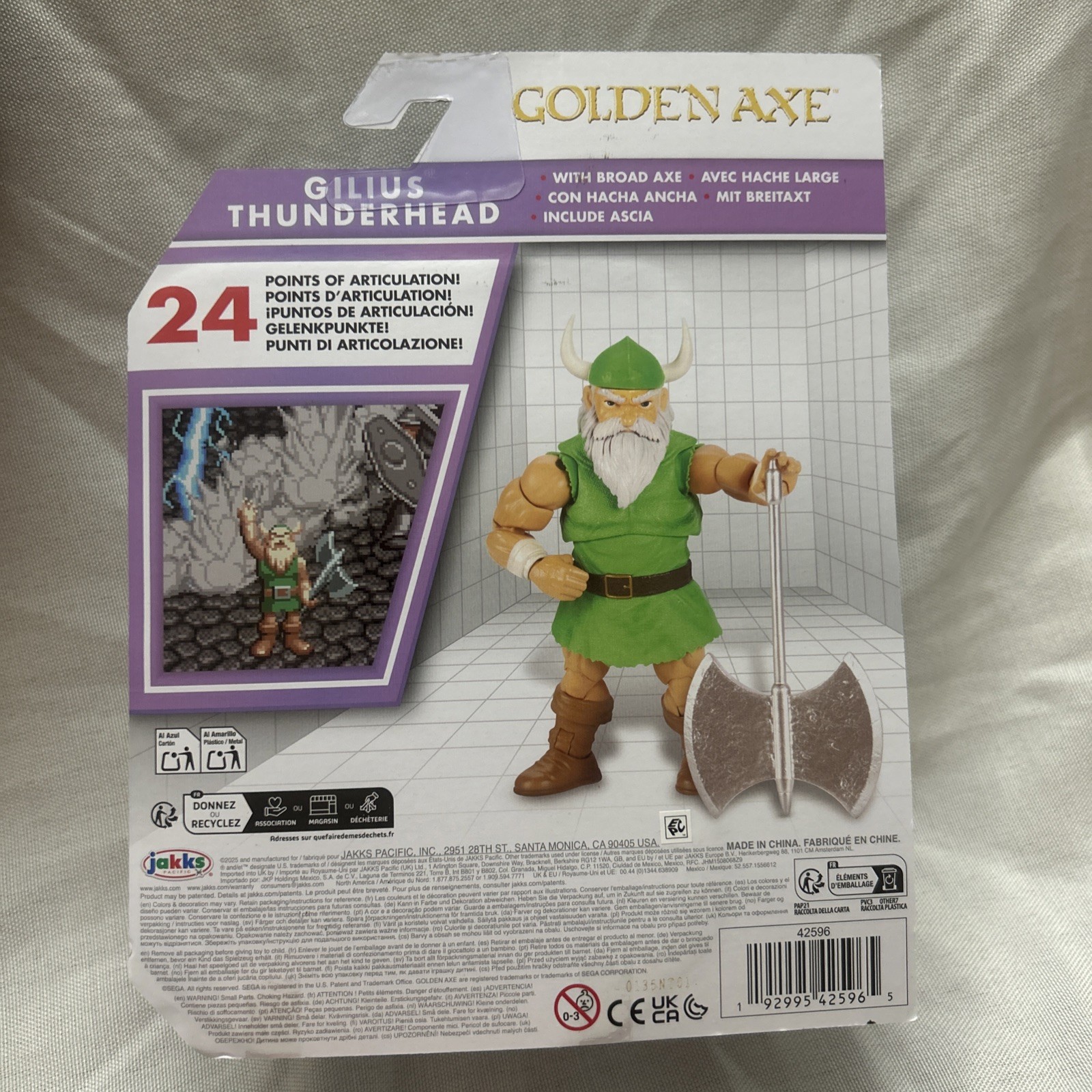 JAKKS GOLDEN AXE GILIUS THUNDERHEAD 4&Prime; TOY VINYL ACTION FIGURE 2025 NIB