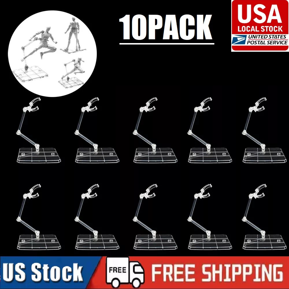 HG144 Adjustable Action Figure Display Holder Base Doll Model Support Stand 10PC