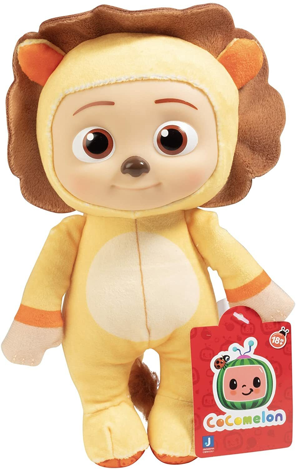 CocoMelon JJ Plush Doll Lion Costume. 8 inch. Official Toy. Soft Body. NWT
