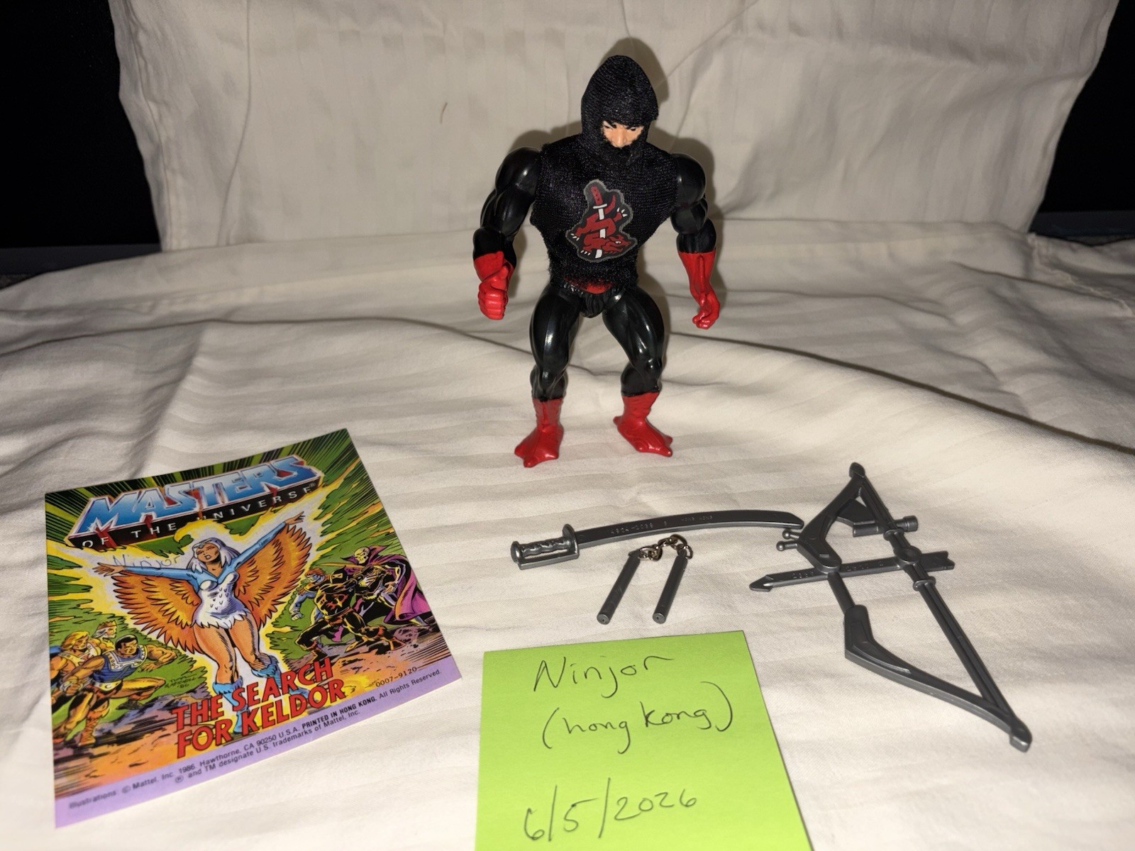 NINJOR Vintage 1987 MATTEL MOTU He-Man Masters of the Universe COMPLETE + comic