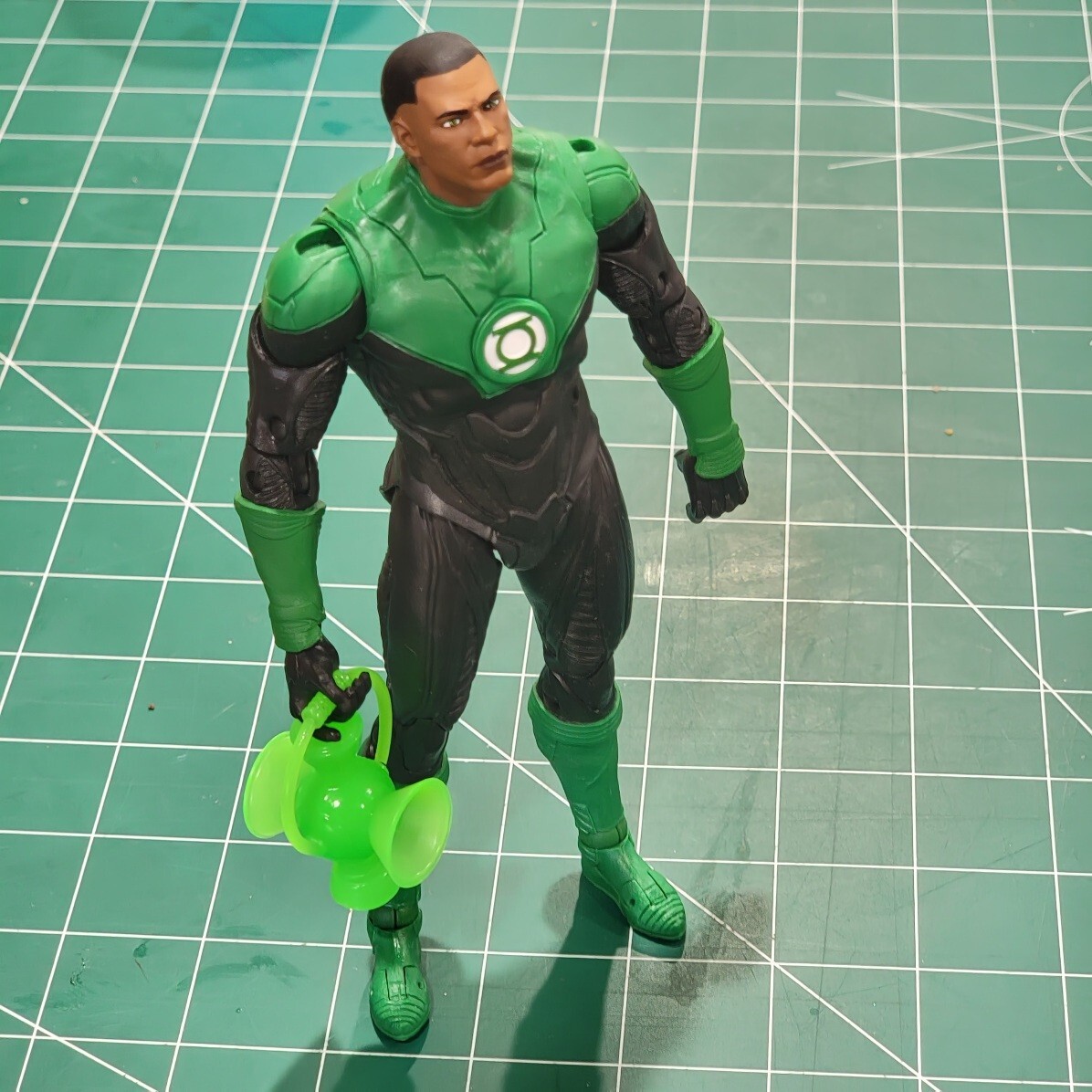 Custom Green Lantern power battery for 6in. figure 1:12 glow in the dark GID