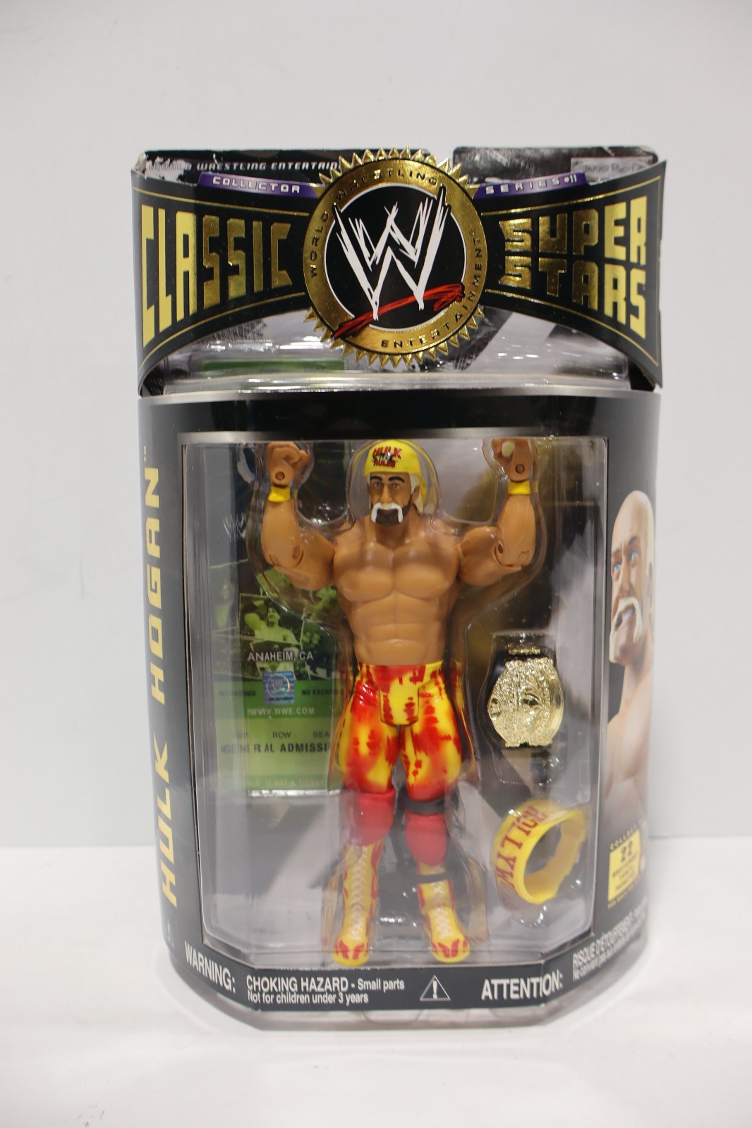 WWE Jakks Pacific Hulk Hogan Classic Superstars Series 11 Boxed Belt Figure
