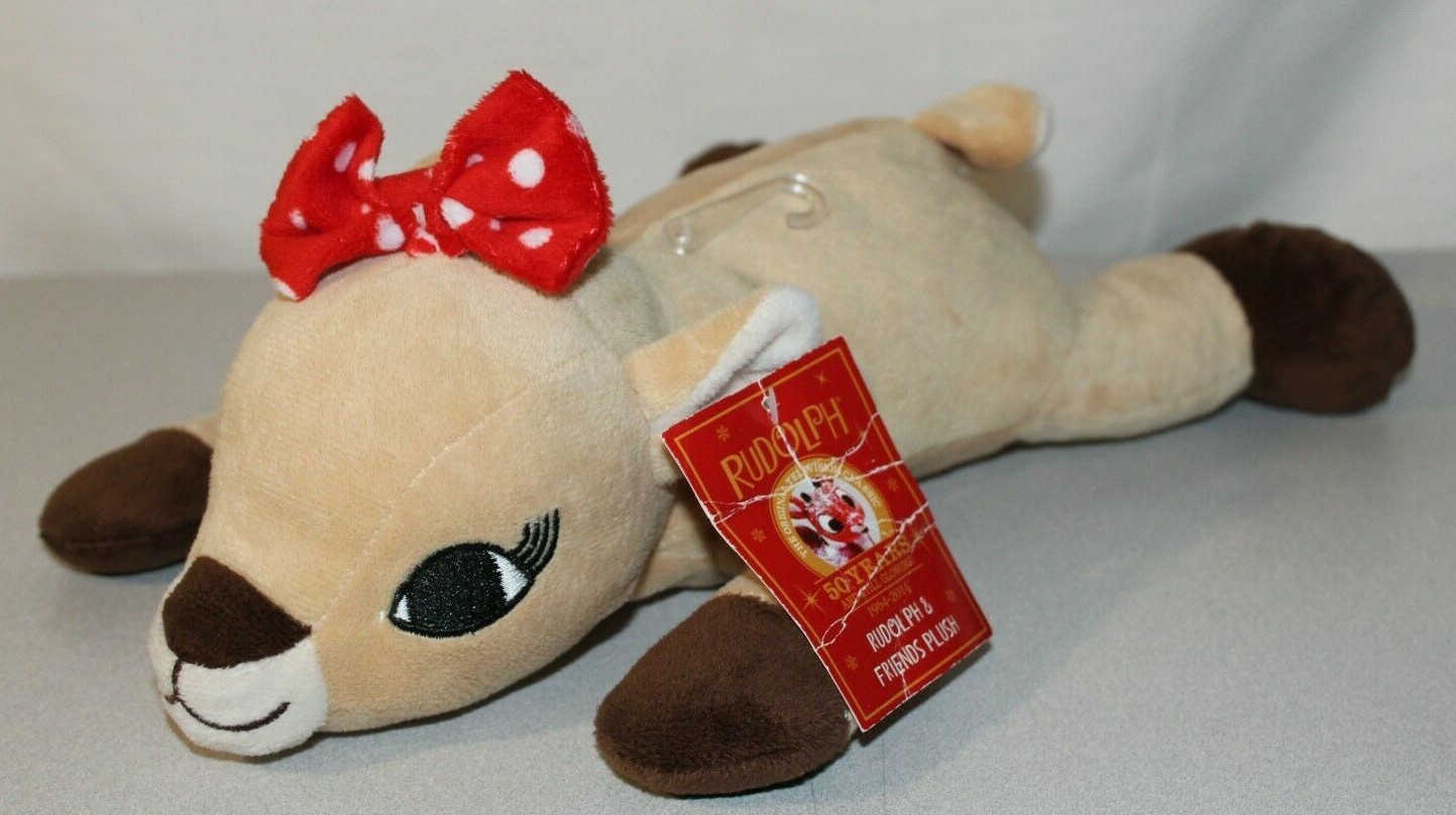 Rudolph the Red Nosed Reindeer 14&Prime; Clarice 50 Years Anniversary Patch Plush NWT
