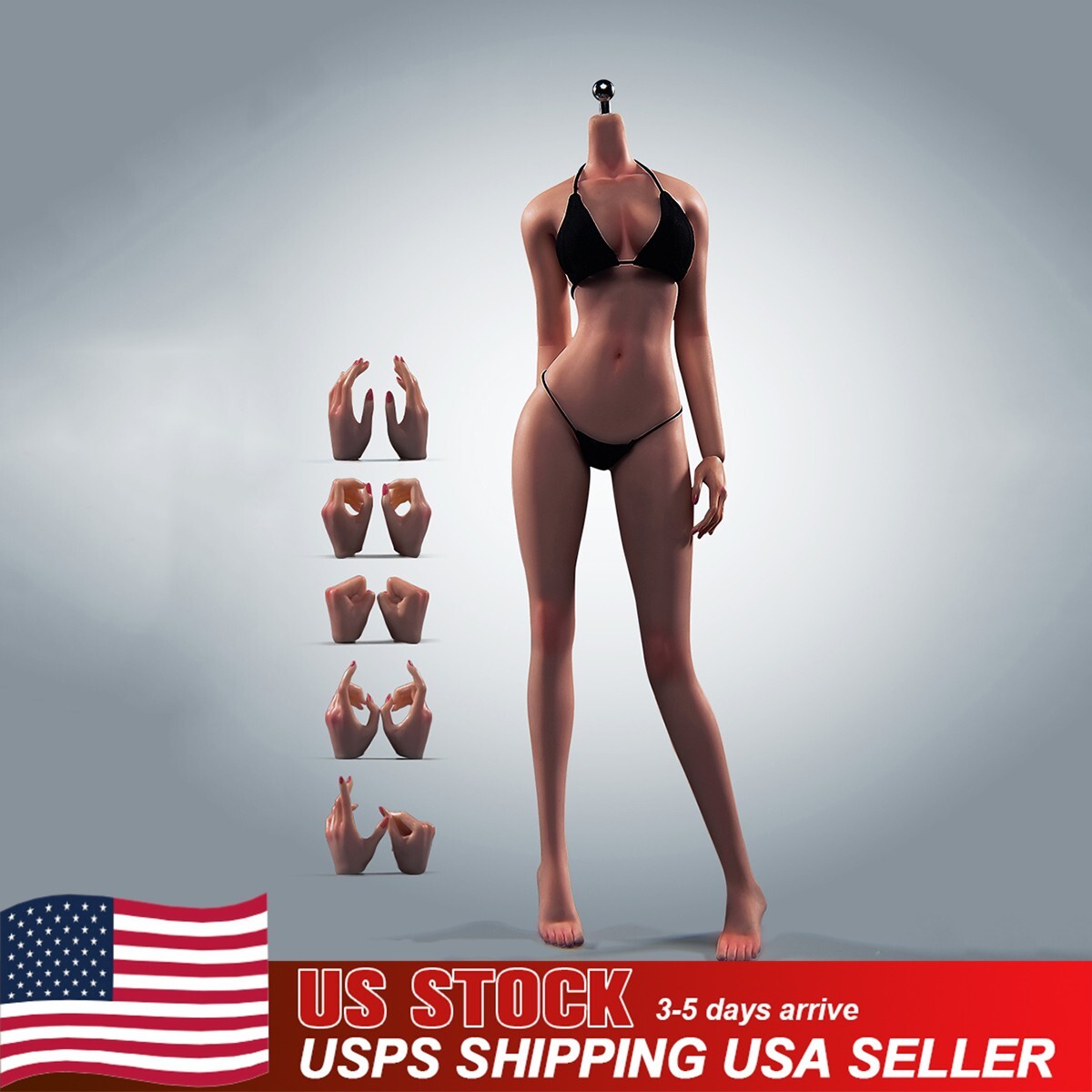 USA 1:6 Flexible Female Action Figure Copper Suntan 12&Prime; Seamless Body Model Toys