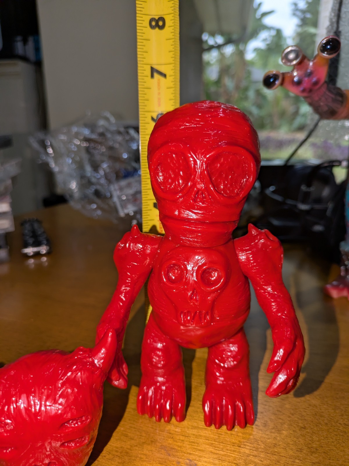 Skullboy Monsterfoot Creations Sofubi Blank Red w/ Extra Head Omake 1s Release