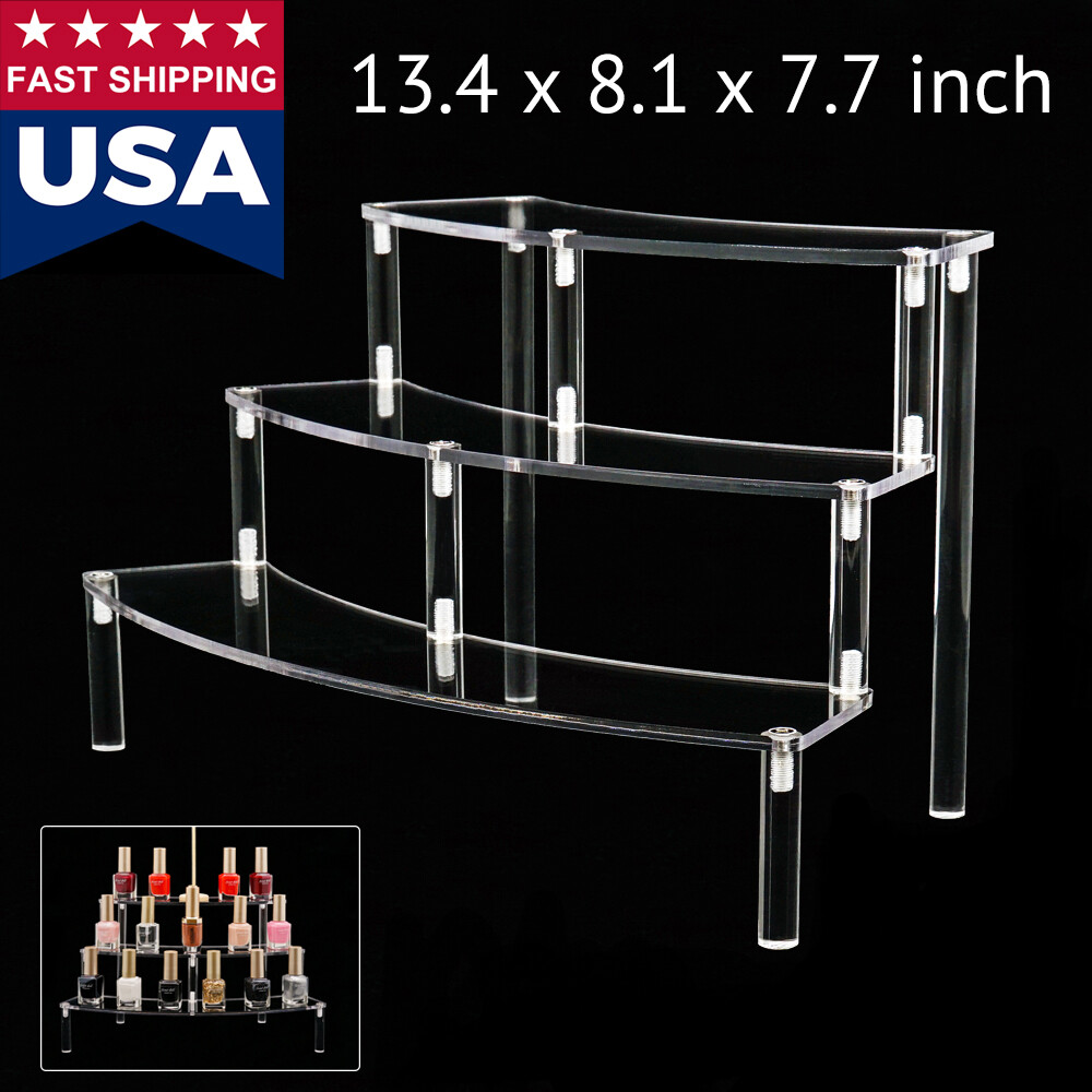Clear Acrylic Riser Acrylic Display Shelf Stand Rack Perfume Jewelry Toys Retail