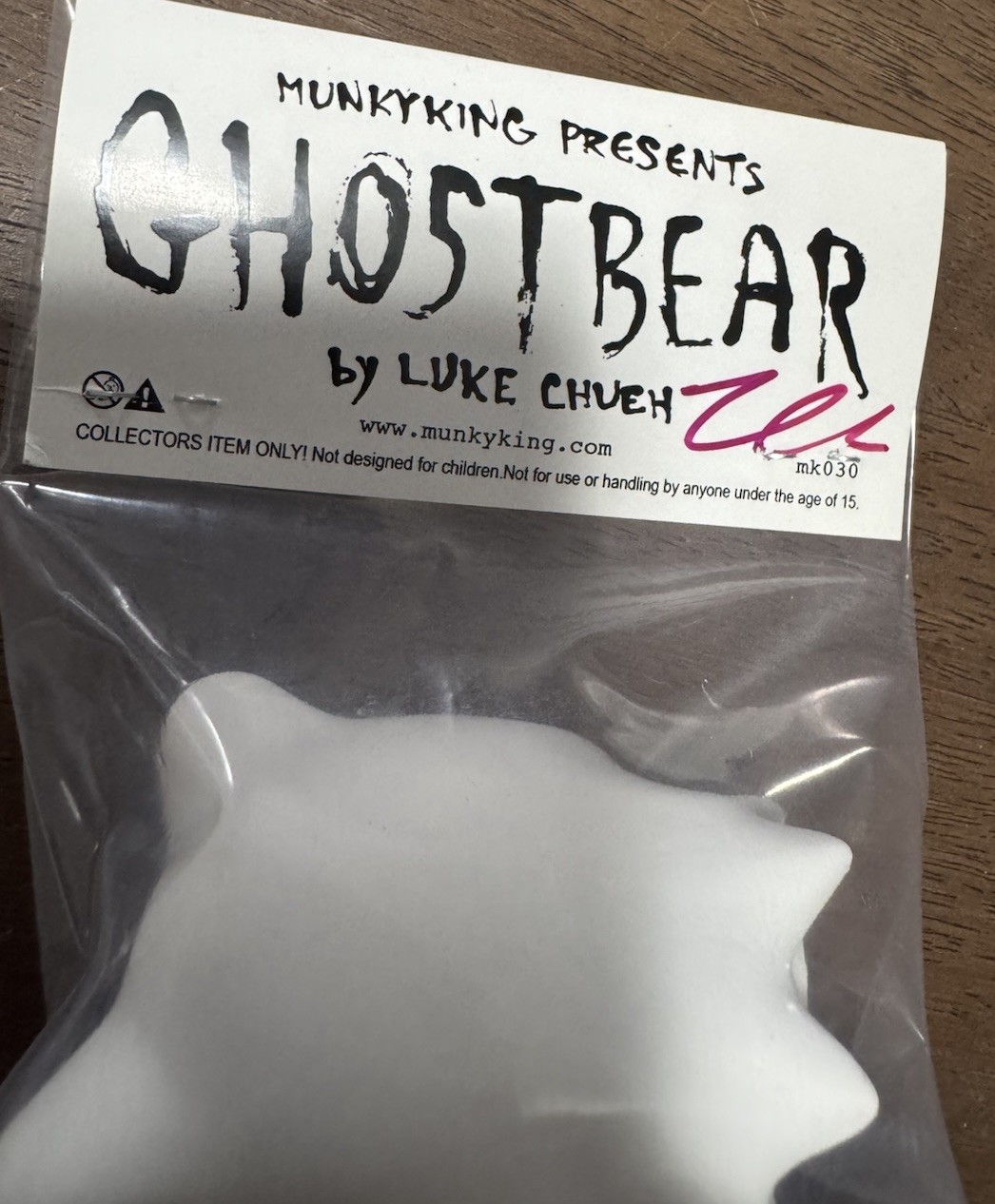 Luke Chueh Ghost Bear WHITE SIGNED Monkey King
