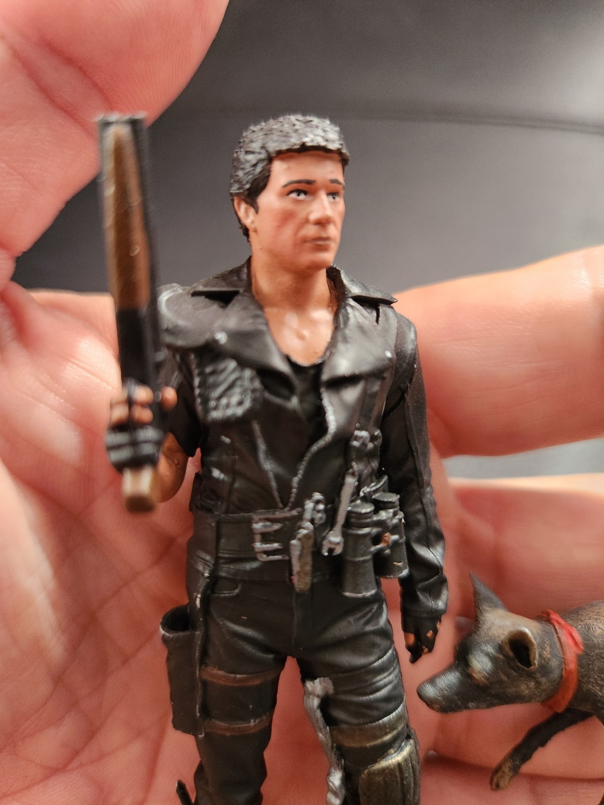 Mad Max 2 (with Dog) Painted Figures SET 1/18 Scale Diorama (Handmade Accessory)