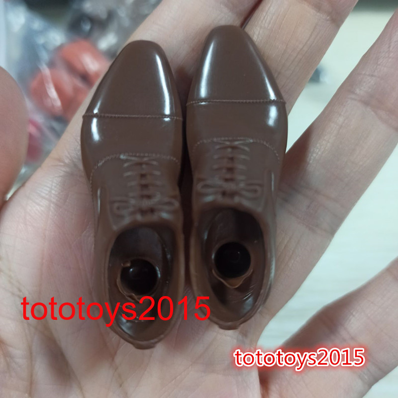 1/6 Men&rsquo;s Leather Shoes Solid Shoes Model For 12&Prime; Male Action Figure Body Toys
