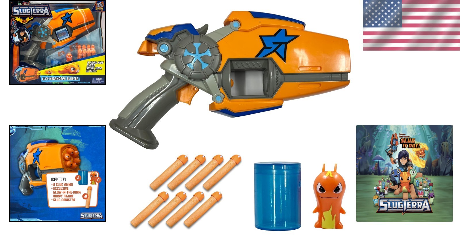 Eli Shane&rsquo;s Thrilling Rapid Fire Blaster – Launch Slug Ammo 30 Feet, Fun for All