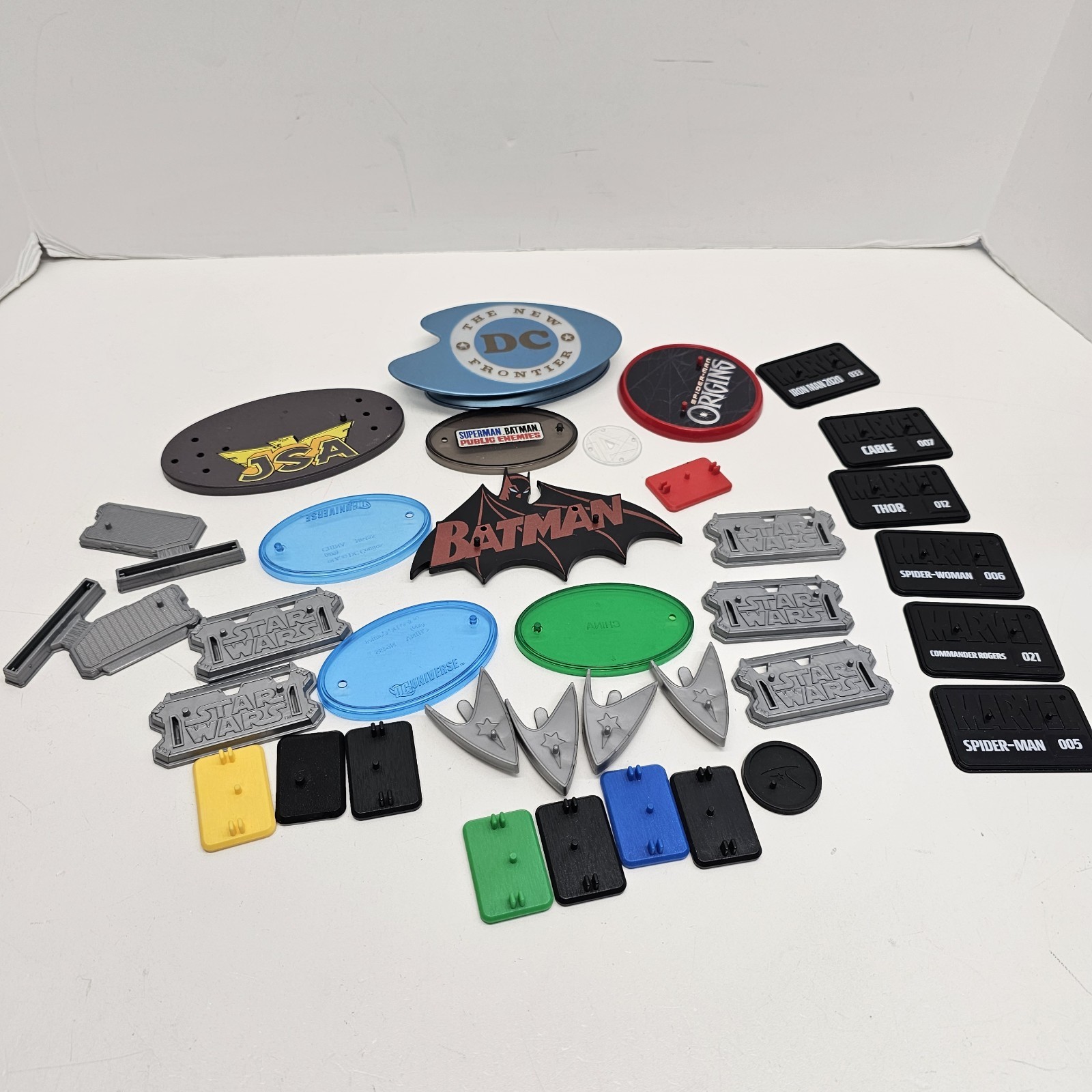 Vintage Action Figure Accessory Base Stands Mixed Lot Of 35