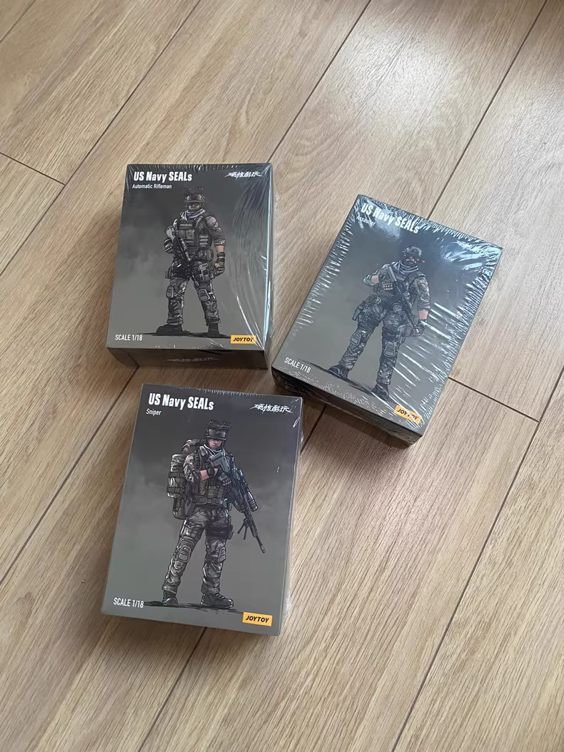 JOYTOY 1/18 US Navy SEALs Assaulter & Automatic Rifleman & Sniper 3.75&Prime;