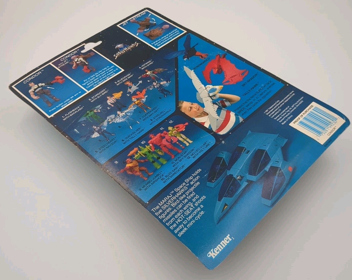 Vintage 1987 SilverHawks Condor w/ Jet Stream, Kenner MOC No. 49230