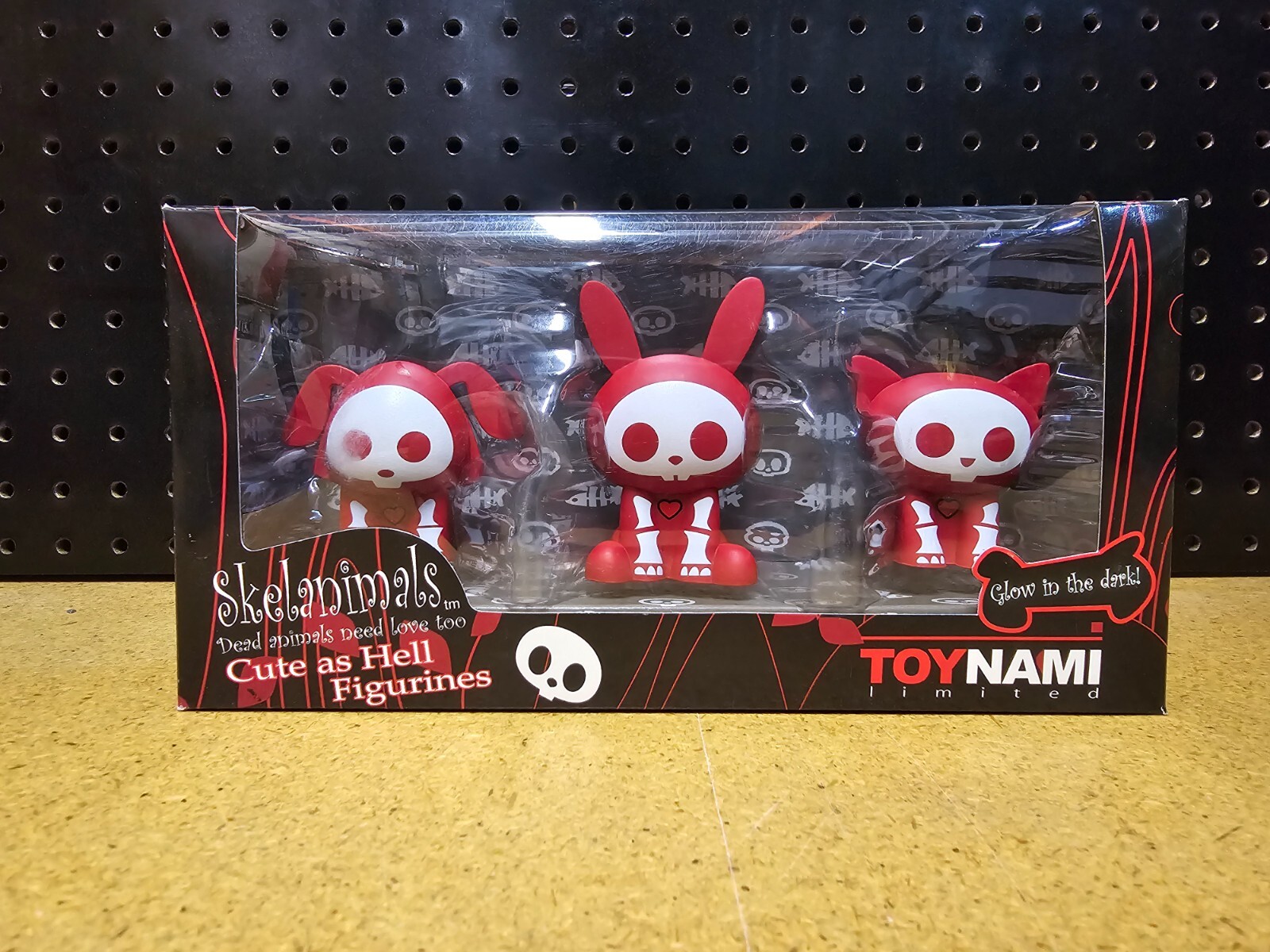 3&Prime; Skelanimals PVC Figurine Box Set – New – Cute As Hell Dog, Cat & Rabbit