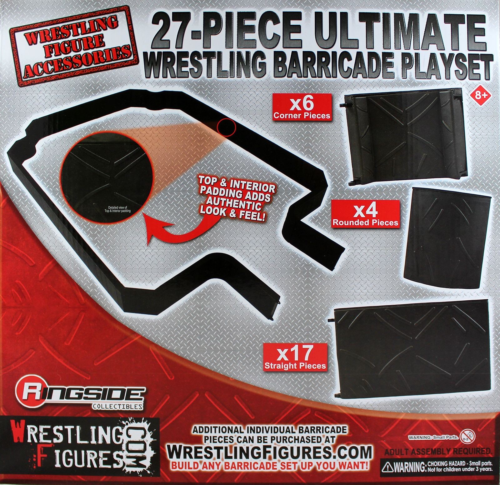 27-Piece Ultimate Wrestling Barricade Playset – Wrestling Figure Accessories
