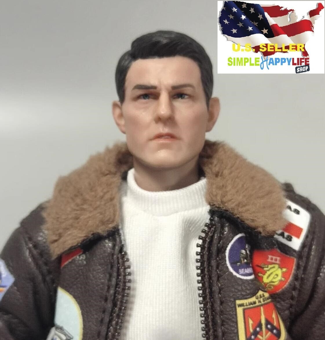 1/12 scale male head sculpt M for Tbleague Phicen TM01A TM02A 6&Prime; figure SHF❶USA❶