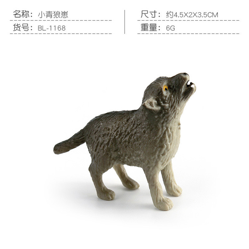 10pcs Simulation Wolf Wild Animal Figurines Wolf Ornaments Model Landscape Decor