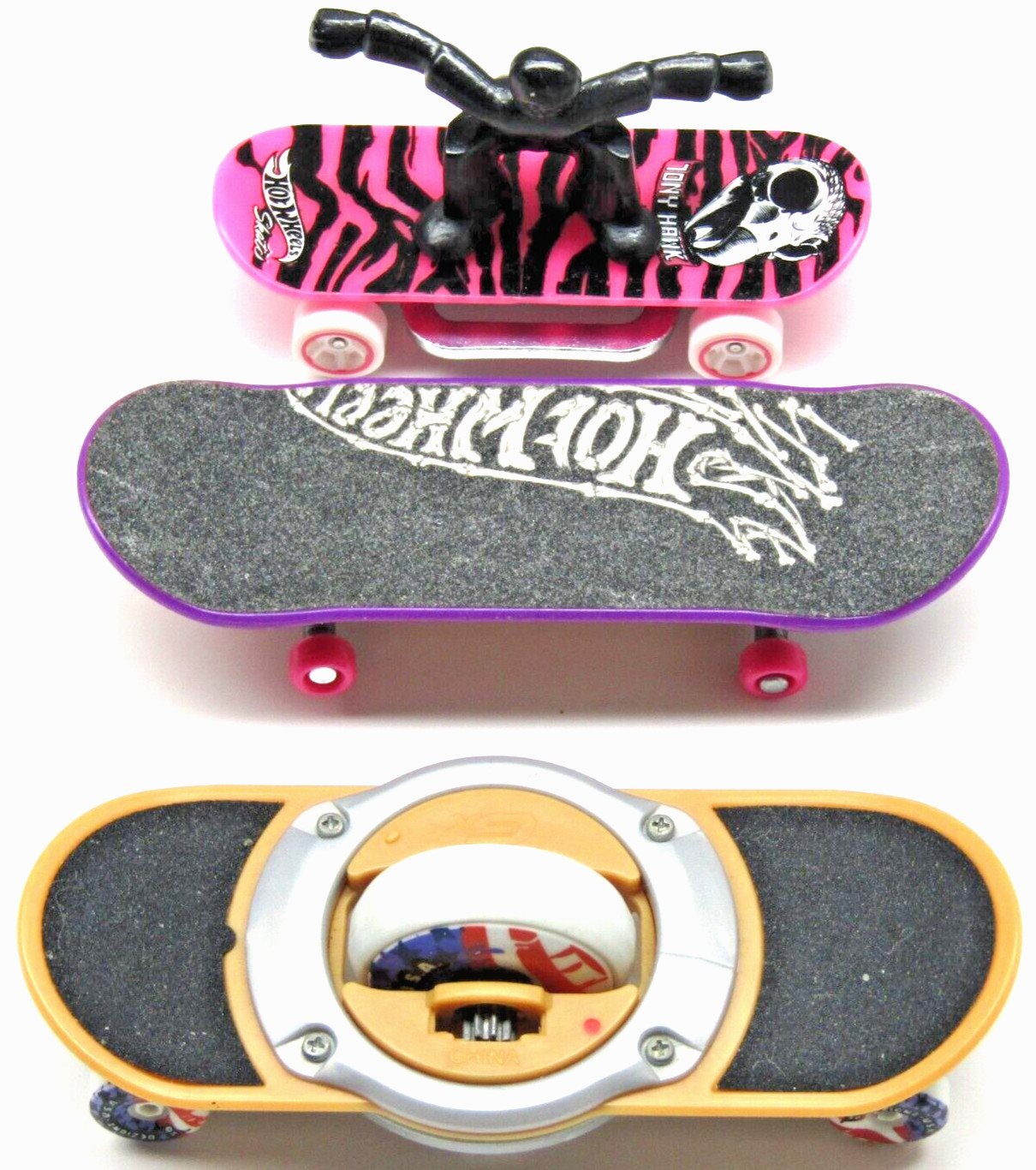 Hot Wheels Tony Hawk Skateboards 2009 Jakks Pacific GX Lot of 3 Finger Boards