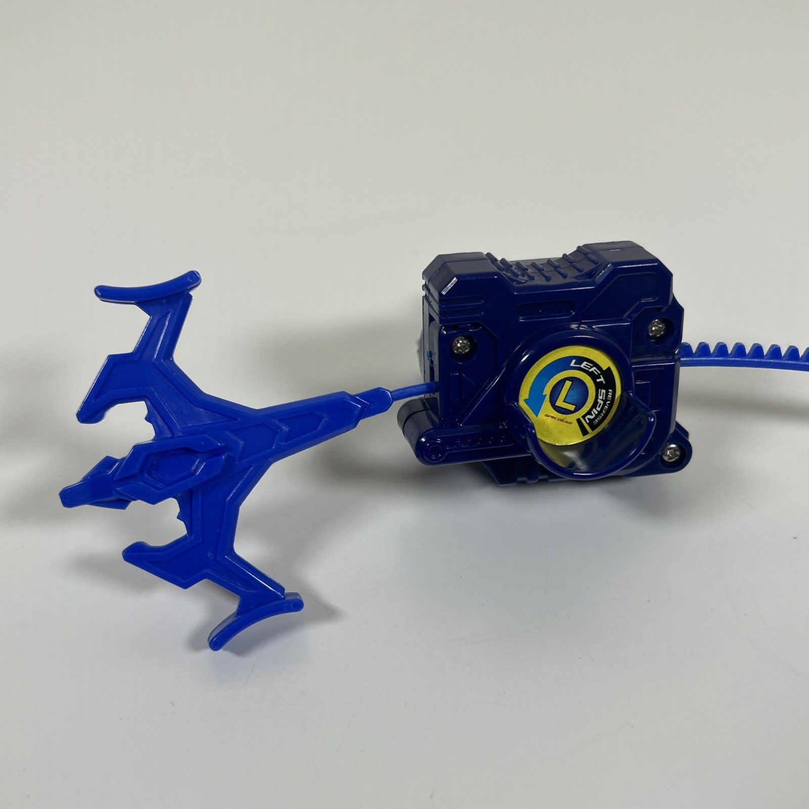 Vintage Hasbro Left Spin Launcher & Ripcord Plastic Generation Beyblades Blue