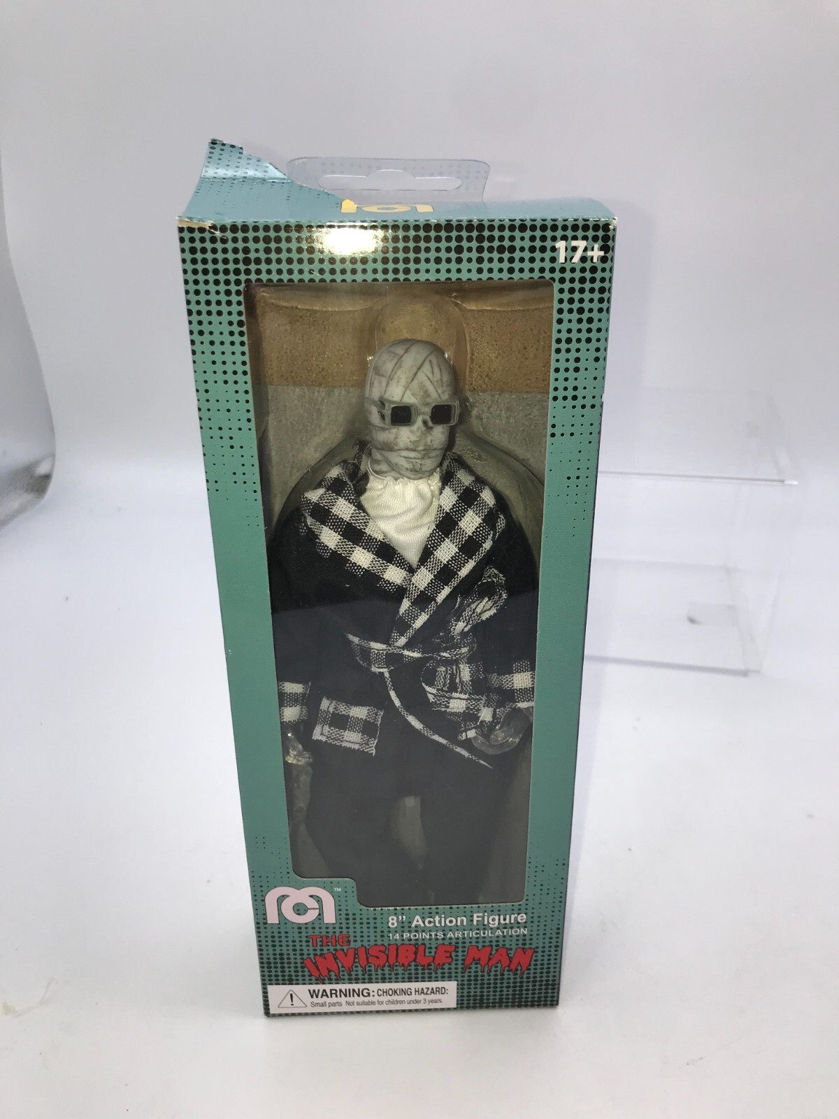 Mego Horror The Invisible Man 8&Prime; Action Figure Window Box READ TEAR TOP FLAP