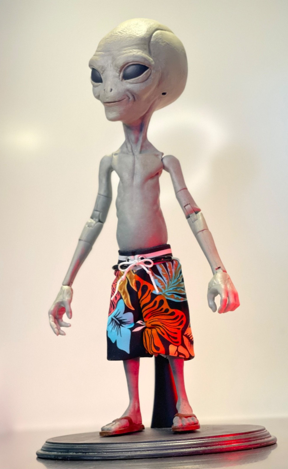 1:6 Scale Custom Grey Vacation Alien Figure 10&Prime; inch Area 51 UFO Art Statue OOAK