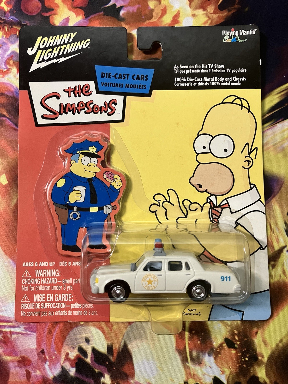 Johnny Lightning The Simpson 2003 Chief Wiggum&rsquo;s Police Car 1/64 Diecast NIB
