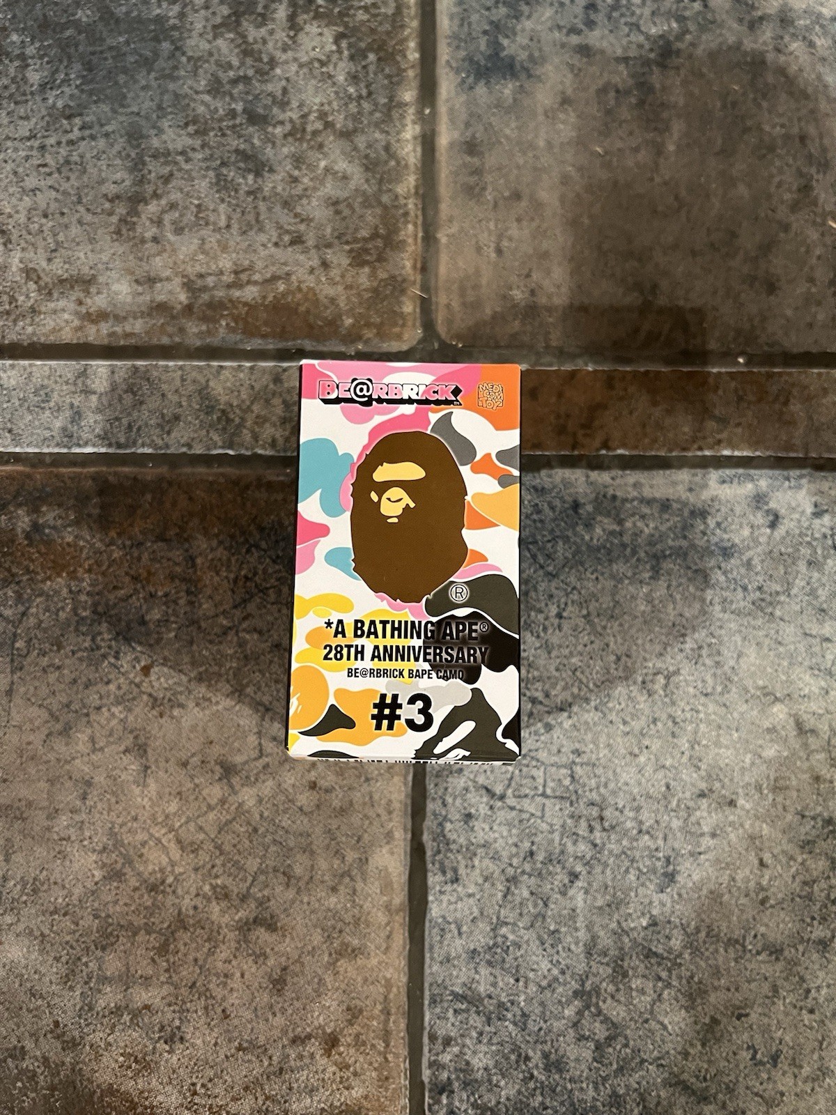Bape Bearbrick 100% 28th Anniversary Camo #3 Sealed Single Box Medicom US seller