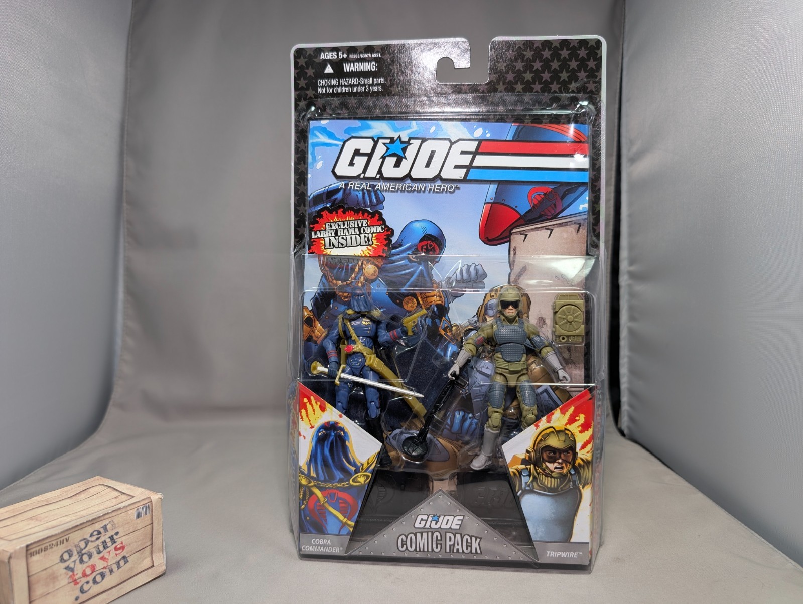 New GI Joe Comic Pack Cobra Commander and Tripwire Figures 25th Anniversary