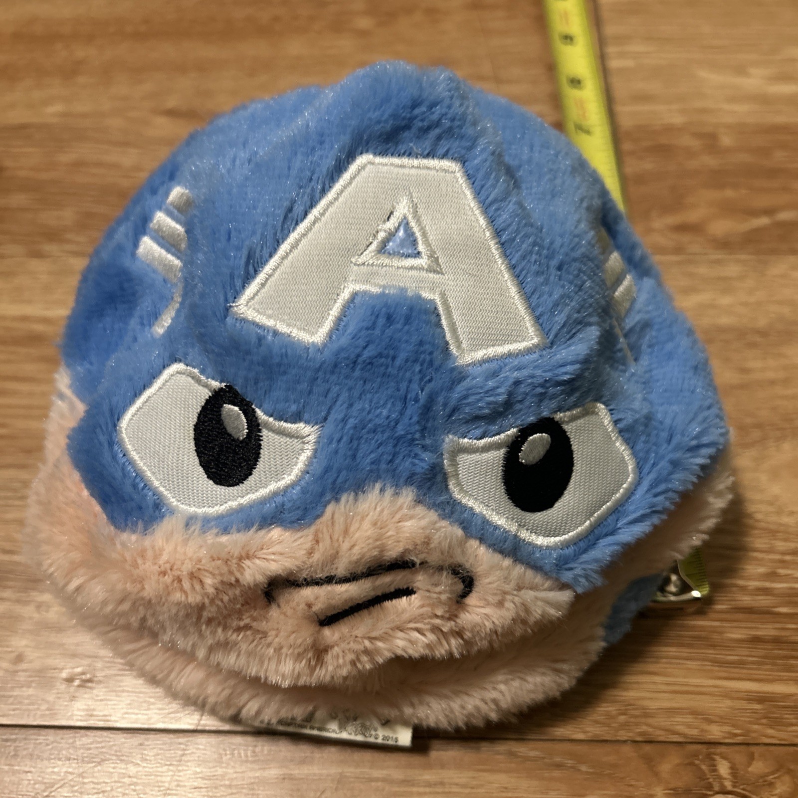 Captain America Marvel Fuzzbites Plush Character With Hanging Loop and Ball