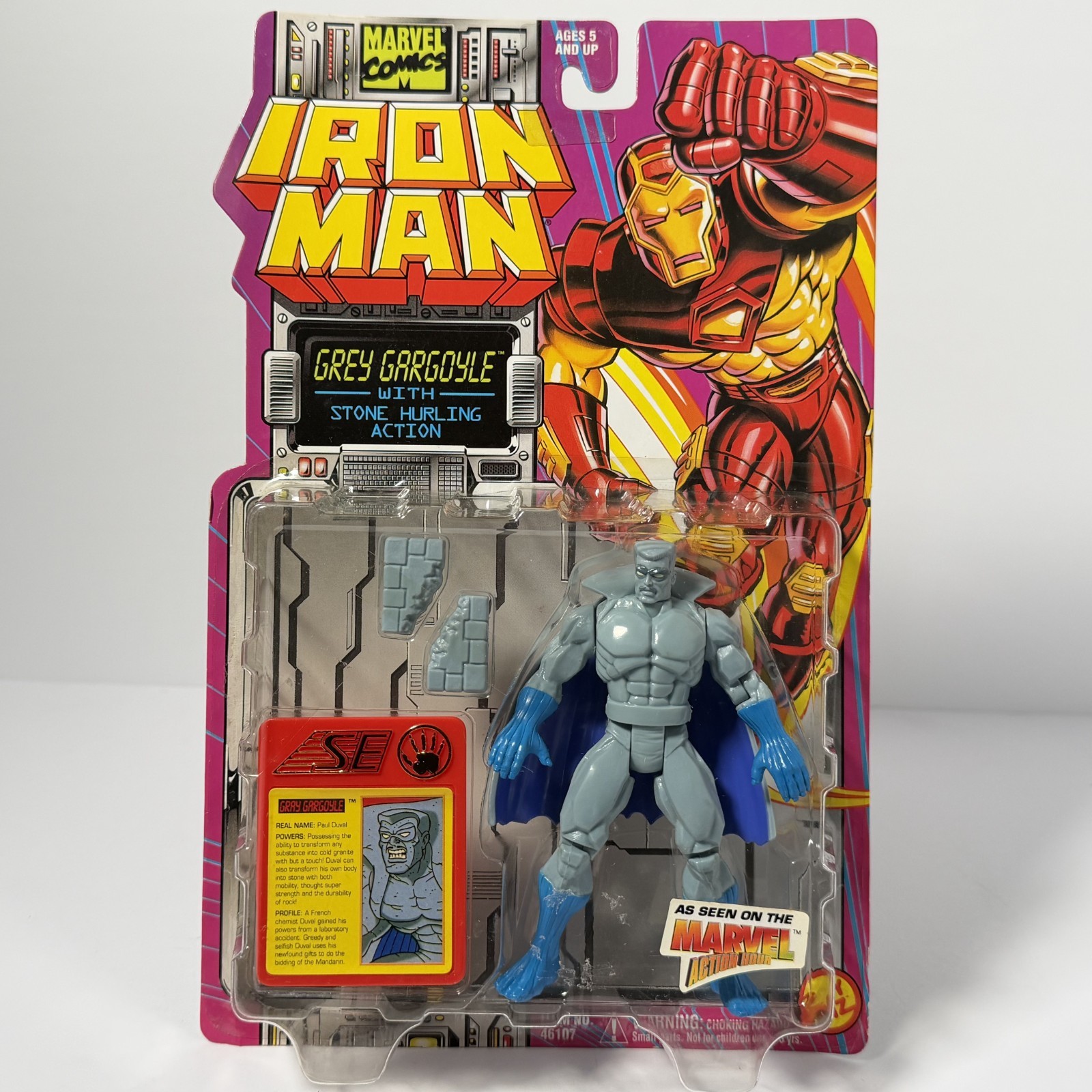 Grey Gargoyle Action Figure Marvel Comics Iron Man Toy Biz 1994 MOSC