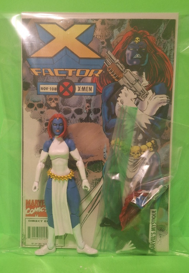Marvel Legends MYSTIQUE / ROGUE *CUSTOM* X-MEN RETRO SERIES + GREAT COMIC BOOK