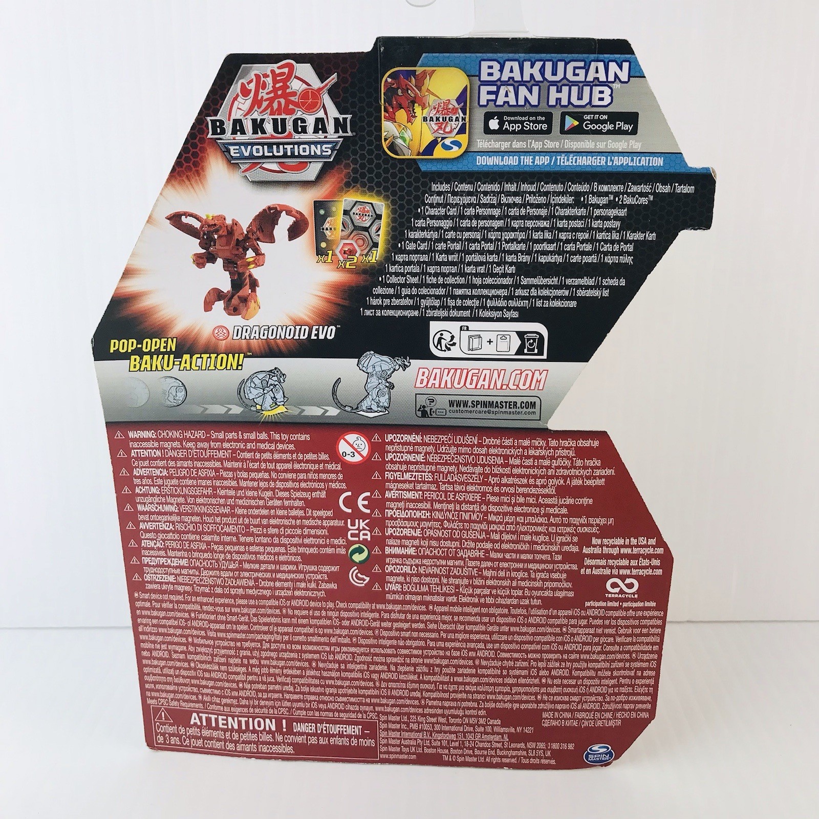 BAKUGAN EVOLUTIONS ACTION TOY & TRADING CARDS – RED DRAGONOID EVO NEW!