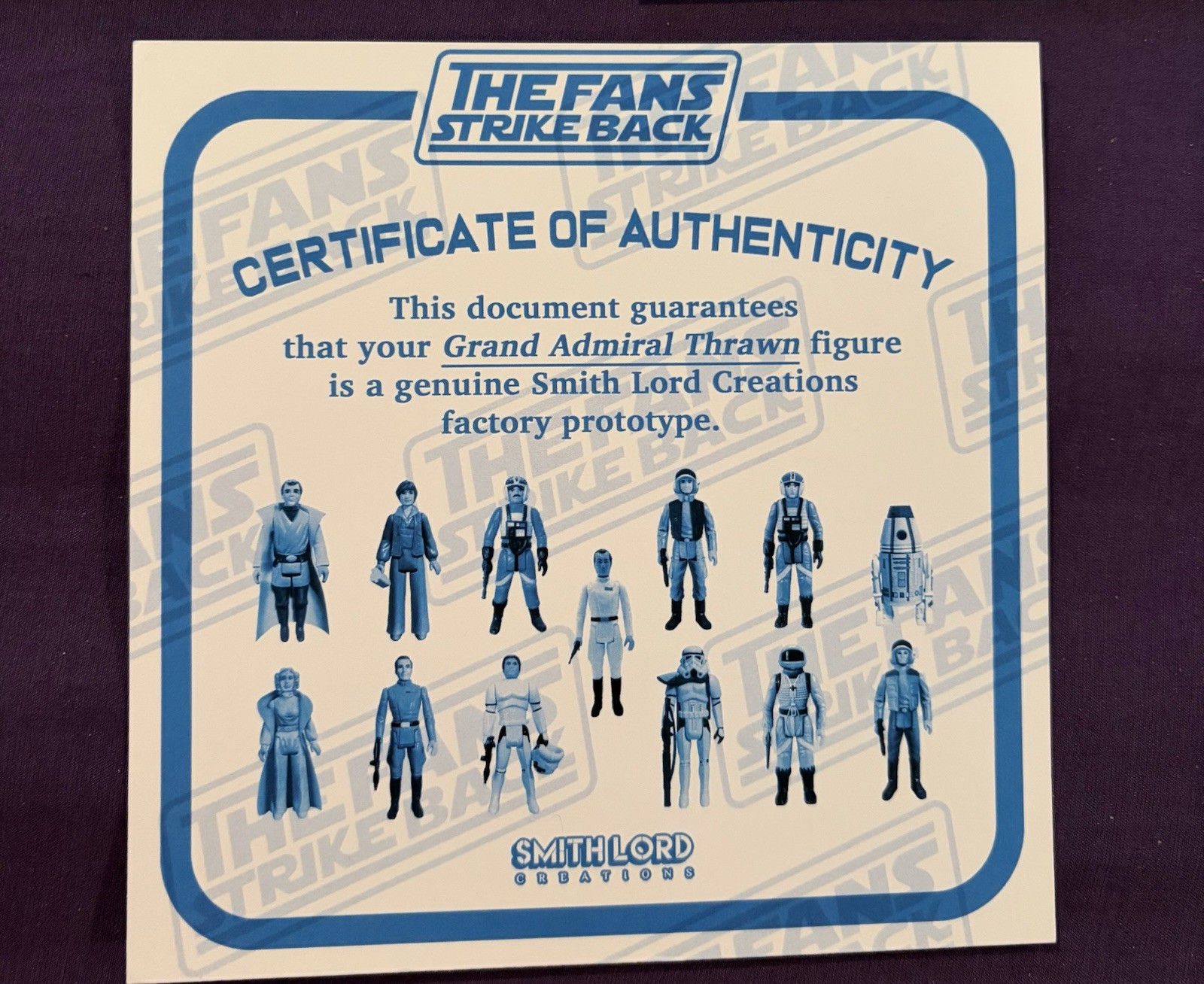 Prototype Grand Admiral Thrawn 13 figures certificate Smith Lord Stan Solo Rare
