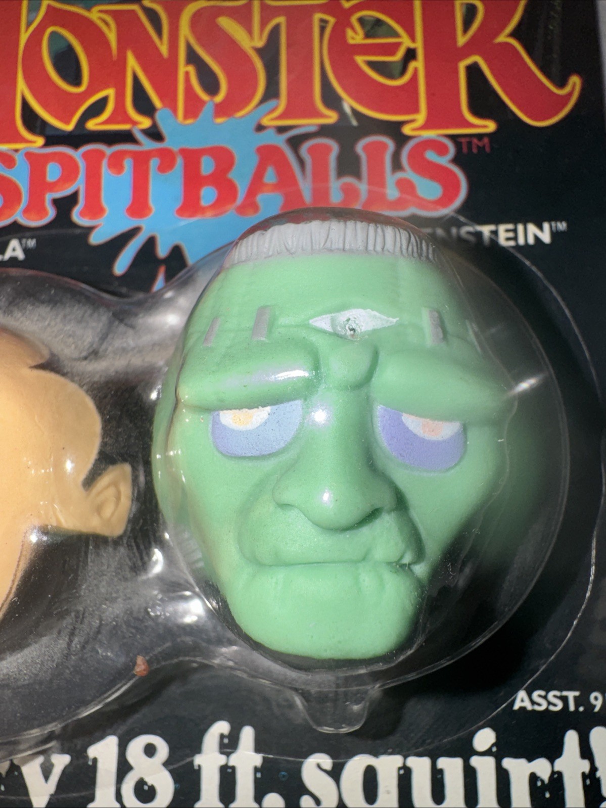 1989 DRACULA & FRANKENSTEIN MONSTER SPITBALLS Sealed Package LJN Entertech