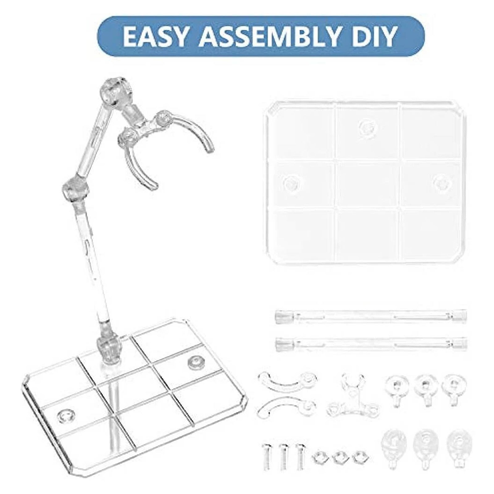 12Pc HG144 Adjustable Action Figure Display Holder Base Doll Model Support Stand