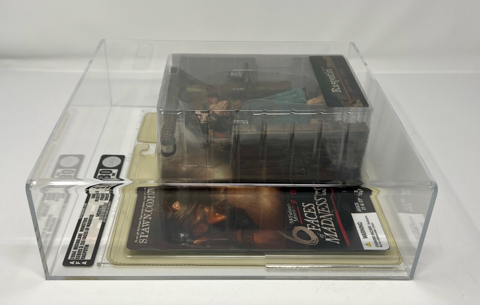 2004 RASPUTIN AFA U80NM MCFARLANE MONSTERS SERIES 3: 6 FACES OF MADNESS MIB MOC