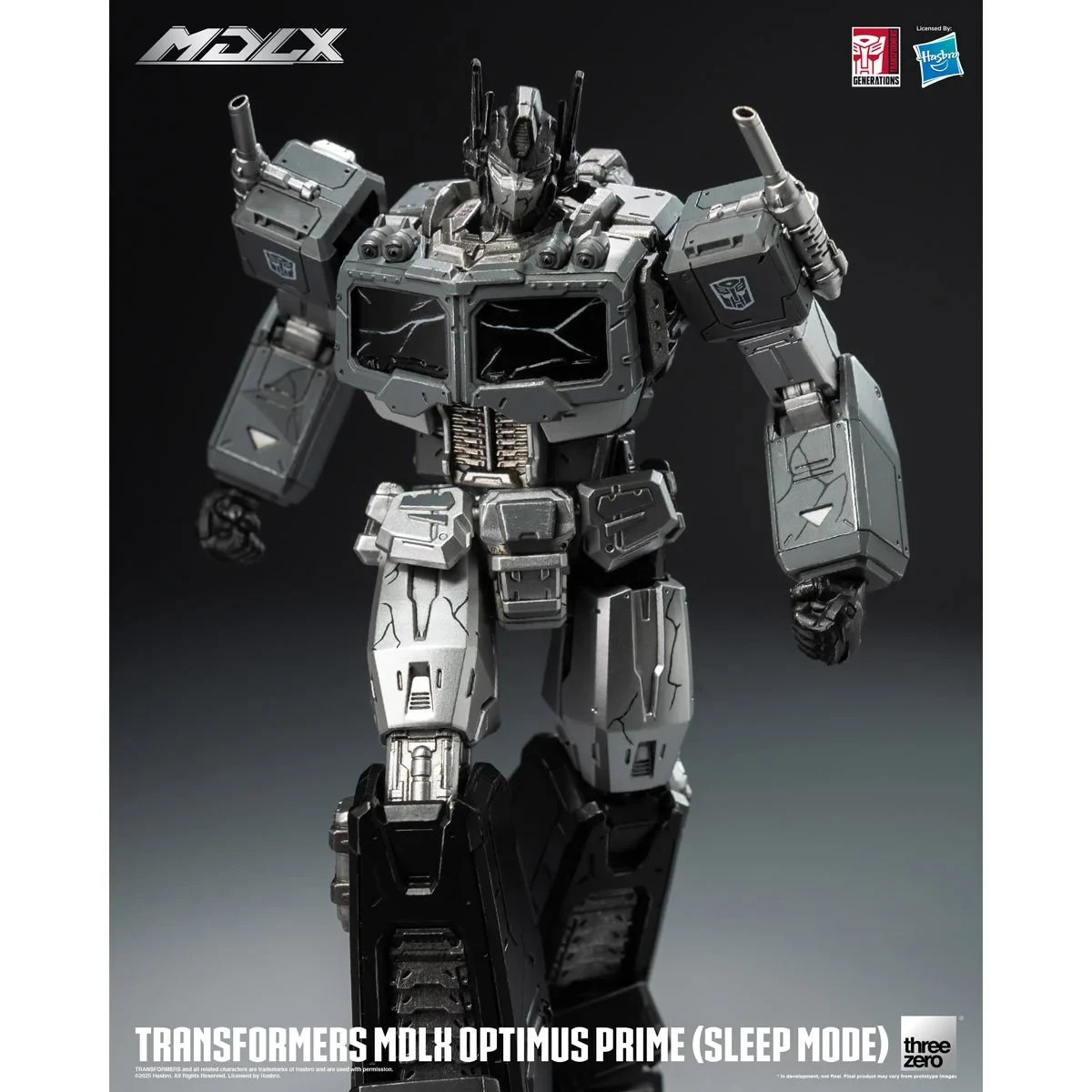 Transformers MDLX Optimus Prime Sleep Mode Action Figure 7&Prime; Threezero Exclusive