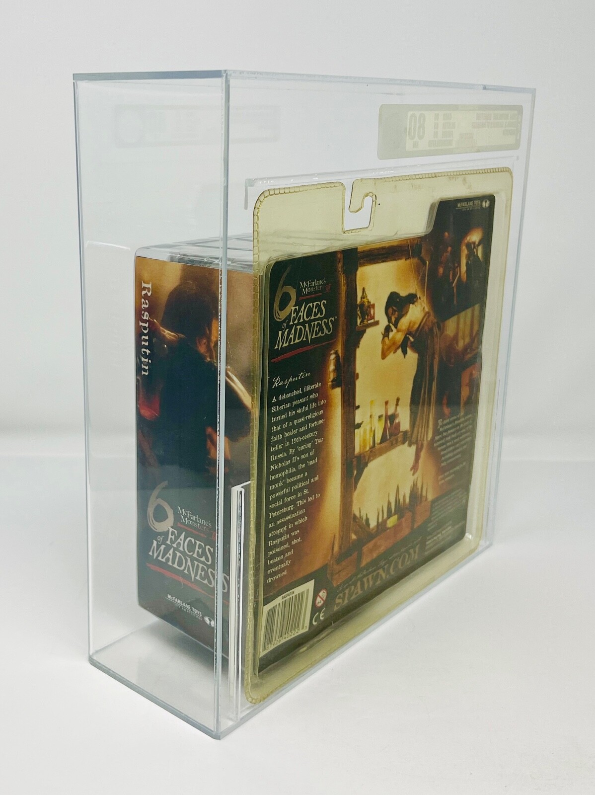 2004 RASPUTIN AFA U80NM MCFARLANE MONSTERS SERIES 3: 6 FACES OF MADNESS MIB MOC